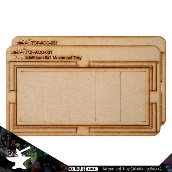 The Colour Forge: Movement Tray 30x60mm (5 x 1) x 2
