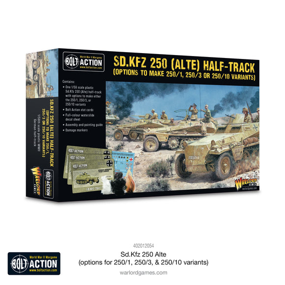 Bolt Action: Sd.Kfz 250 (Alte) half-track (250/1, 250/3 or 250/10 variants)
