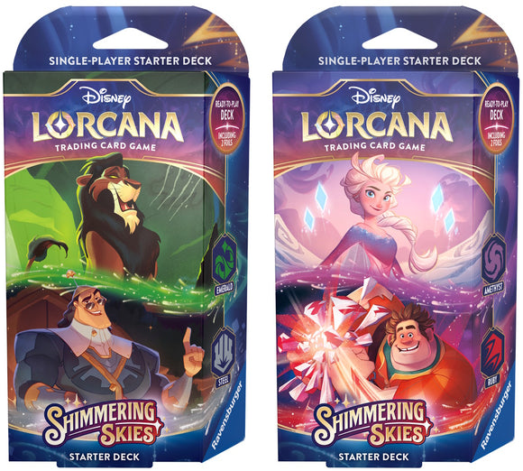 Disney Lorcana Trading Card Game - Shimmering Skies (Set 5) Starter De Duke's Gaming Disney Lorcana Trading Card Game - Shimmering Skies (Set 5) Starter De Duke's Gaming