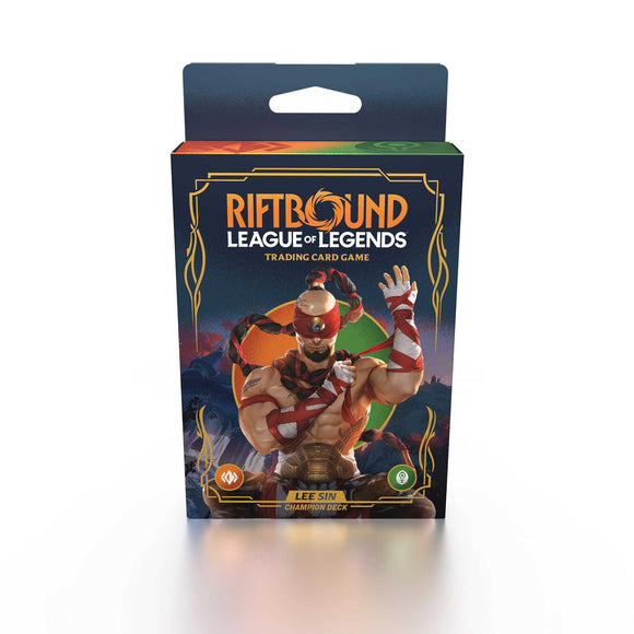 Riftbound: League of Legends TCG - Set 1 -Origins Champion Deck - Lee Sin Display (4), Preorder Cutoff 14/07/25