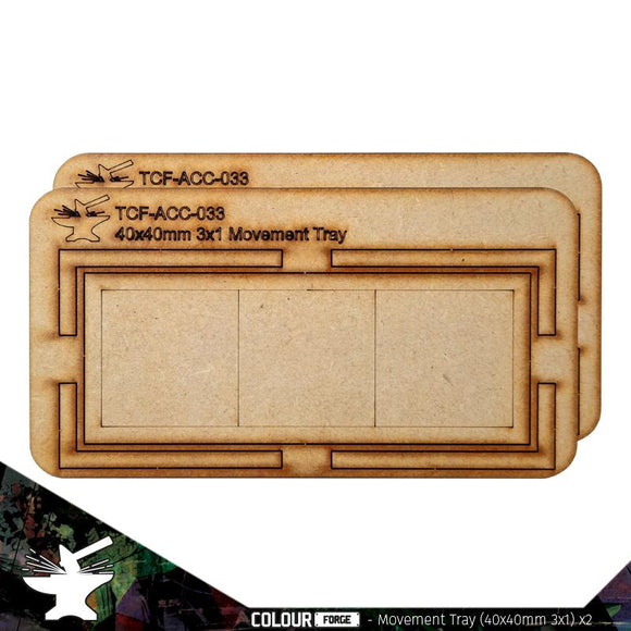 The Colour Forge: Movement Tray 40mm (3x1) x 2