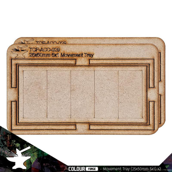 The Colour Forge: Movement Tray 25x50mm (5 x 1) x 2