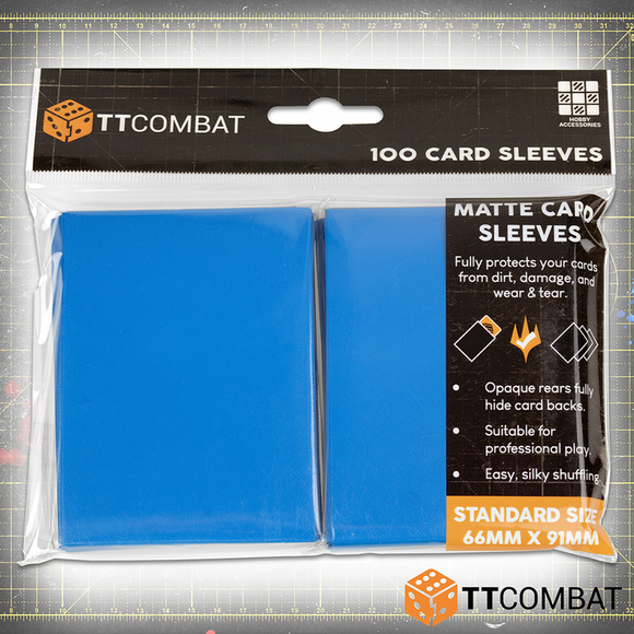 TT Combat - 100 Standard Card Sleeves - Blue