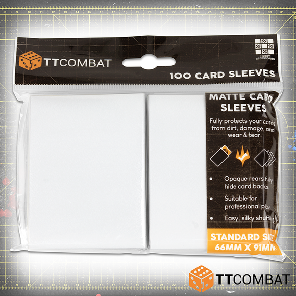 TT Combat - 100 Standard Card Sleeves - White