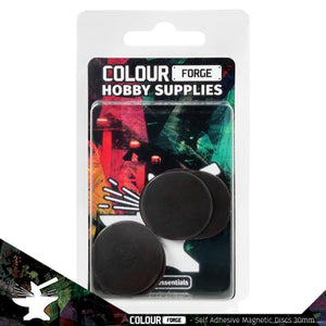 The Colour Forge: Self-adhesive magnetic discs 30mm x10