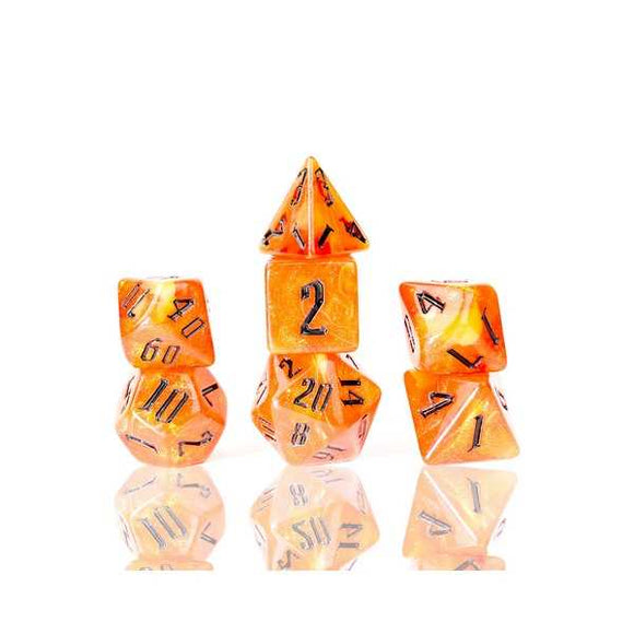 Sirius Dice: Fire Nebula Poly Set