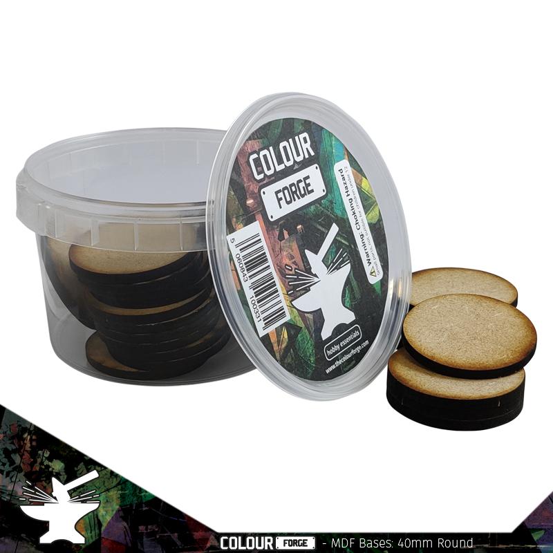 Forgebase Brand The Colour Forge: MDF Bases - 40mm Round (30) – Duke's Gaming