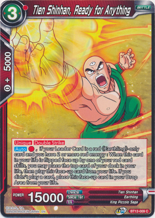 BT12-009 : Tien Shinhan, Ready for Anything