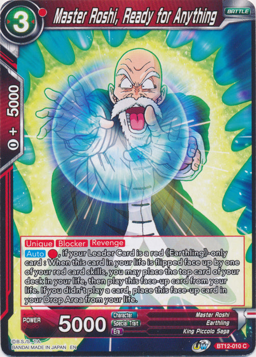 BT12-010 : Master Roshi, Ready for Anything