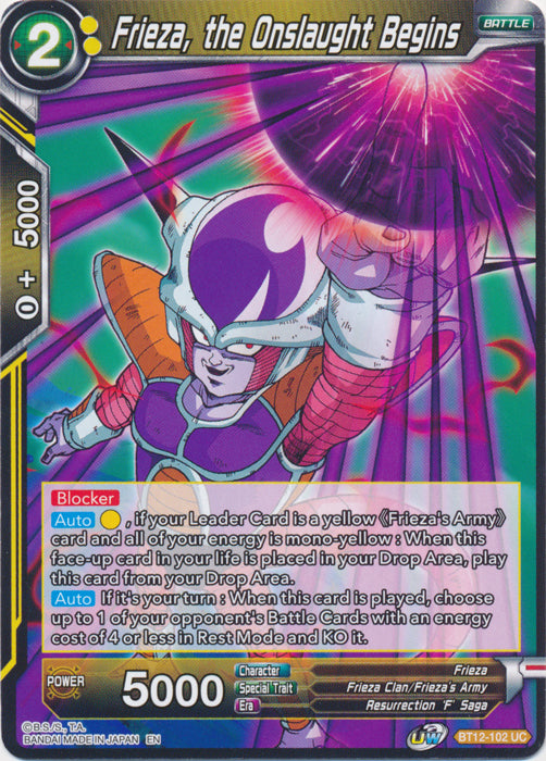 BT12-102 : Frieza, the Onslaught Begins