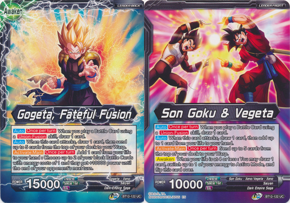 BT12-122 : Son Goku & Vegeta / Gogeta, Fateful Fusion