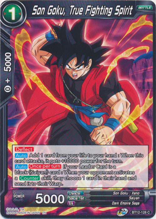 BT12-128 : Son Goku, True Fighting Spirit