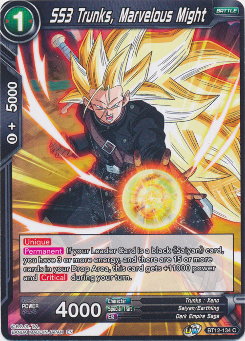 BT12-134 : SS3 Son Gohan, Marvelous Might