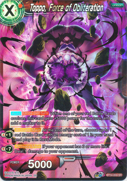 BT14-004 : Toppo, Force of Obliteration