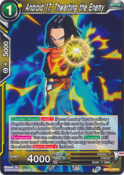 BT14-109 : Android 17, Thwarting the Enemy