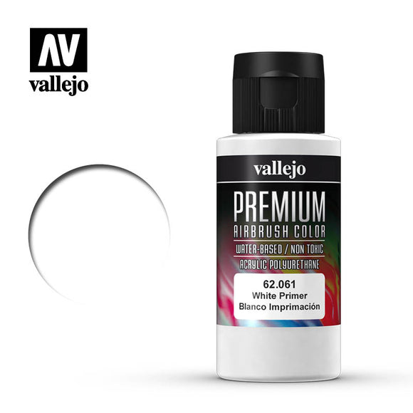 Vallejo: Surface Primer: Premium Colour 60ml - White